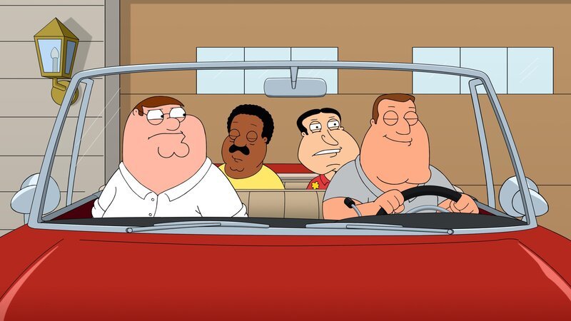 (v.l.n.r.) Peter Griffin; Cleveland Brown; Glenn Quagmire; Joe Swanson – Bild: Fox Broadcasting Company, LLC.