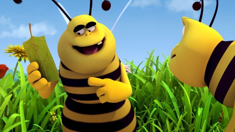 Die Wespen finden Majas Schatzkarte. – Bild: ZDF/​Studio100 Animation