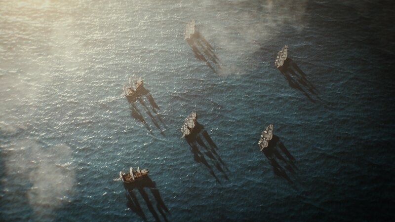 Am 28. August 1790 ist die Endymion auf dem Rückweg nach Grand Turk, nachdem sie Handelsschiffe vor Piraten geschützt hat, als sie auf dieses unbekannte Riff trifft. Aber es gibt viele andere, die bereit sind, ihren Platz einzunehmen. Die Endymion war nur eines von 19 Schiffen dieser Art in einer Flotte von über 600. – Bild: National Geographic