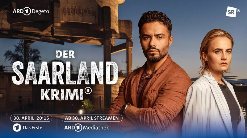 Key Visual zum Saarland-Krimi: Abgebildet: Tayfun Can (Aram Arami), Sozialarbeiter und ehemaliger Kollege von Kriminalhauptkommissarin Elisa Santori (Olga von Luckwald). – Bild: SR/​Manuela Meyer