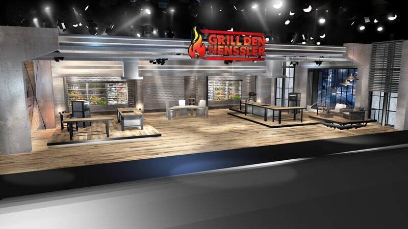 Das Studioset im neuen Gewand für die neue Staffel „Grill den Henssler“. – Bild: VOX /​ Jürgen Schmidt-André