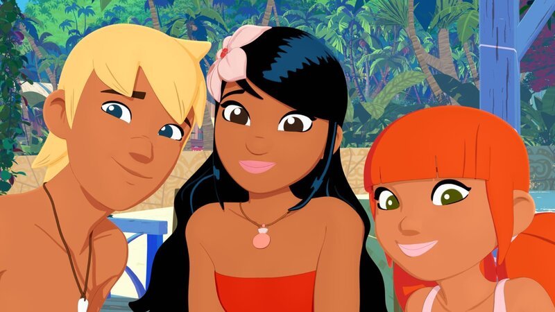 Yann, Timeti und Marina bitten Jack, dass er ihnen erlaubt, am Abend eine Party zu feiern. – Bild: ZDF/​Media Valley/​Marzipan Films/​TF1/​Gaumont Animation