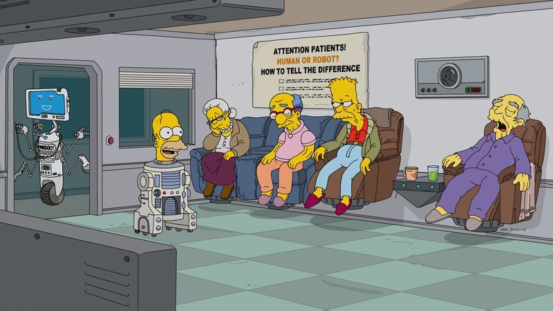 „Die Simpsons“, „Daddicus Finch.“ Marge drängt Homer, mit Lisa einkaufen zu gehen. Als er sich dabei heldenhaft für seine Tochter einsetzt, erklärt ihn Lisa aus lauter Bewunderung zu Atticus Finch, dem Helden des Romans ‚Wer die Nachtigall stört‘. Bald schon verbringen Homer und Lisa immer mehr Zeit miteinander. Zu seiner eigenen Überraschung passt Bart das gar nicht in den Kram. Ganz im Gegenteil, er kocht vor Eifersucht! – Bild: ORF