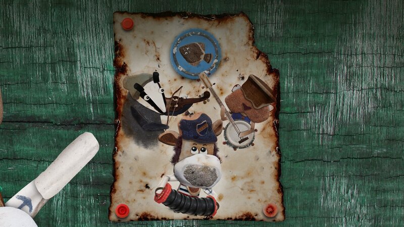 Salty hatte einst eine tolle Band namens „Die Fiedelnden Flundern“. – Bild: KiKA/​Sixteen South