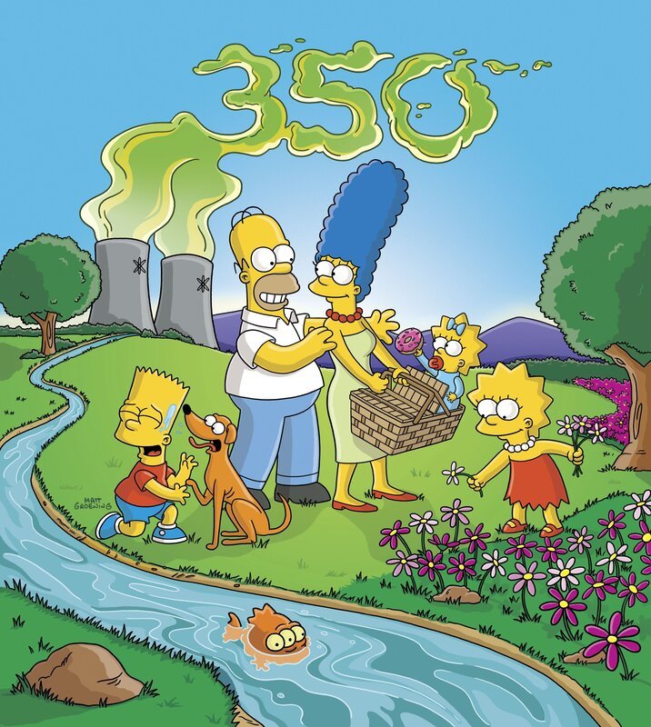 Die Simpsons machen einen Ausflug ins Grüne: Auf 350 stattliche Folgen hat es die beliebte Fernsehfamilie bereits gebracht! – Bild: Twentieth Century Fox Film Corporation