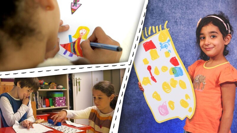 Kinder bereiten sich auf die Schuleinführung vor. – Bild: KiKA/​Motion Works GmbH
