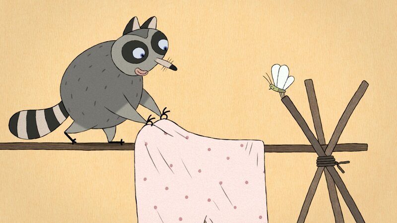 Beim Wäschewaschen macht dem Waschbär so schnell keiner was vor. – Bild: ZDF/​Andrea Enderlein