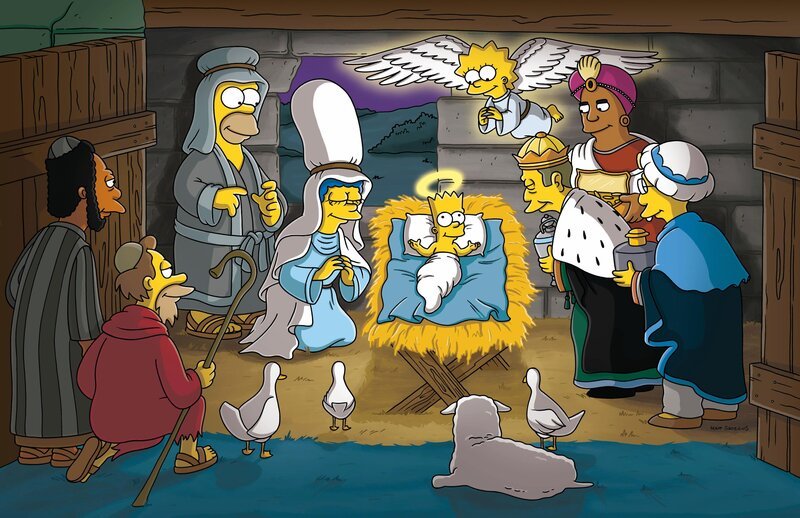 Weihnachten steht vor der Tür, und alle machen sich Gedanken über die Vergangenheit. Marge und Homer schlüpfen in die Rollen von Maria und Joseph und erleben die wunderlichen Heiligen Drei Könige mit einer Jesus-Geburt und einem Kampf gegen die Römer. – Bild: ProSieben