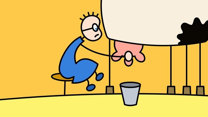 Die Kuh Luisa gibt keinen Tropfen Milch. – Bild: SWR/​Hykade