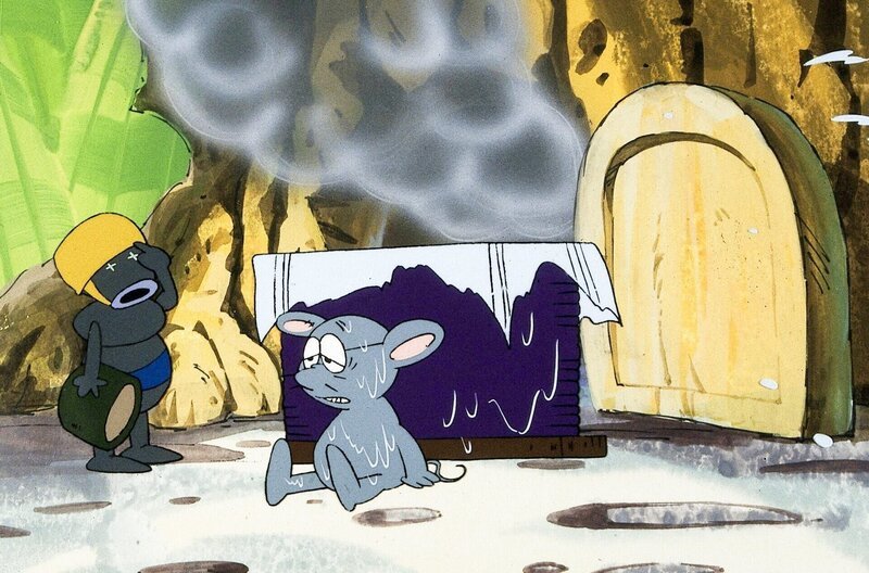 Eine Ameise findet Alexander, der sich beim Tragen eines Käses einen Bruch gehoben hat. – Bild: ORF/​ZDF/​Apollo-Film