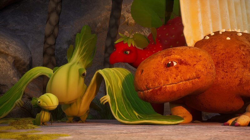 Man könnte meinen, in der Höhle fände eine Vegesaurier-Versammlung statt. – Bild: ZDF