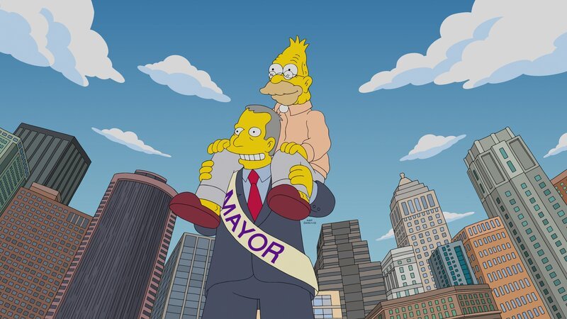 Mayor Quimby (unten); Grampa (oben) – Bild: Fox and its related entities