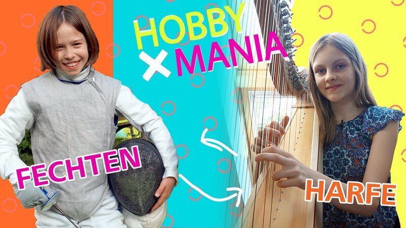 Ella tauscht ihr Hobby Fechten gegen Lenas Hobby Harfe spielen. – Bild: MDR/​Cine Impuls
