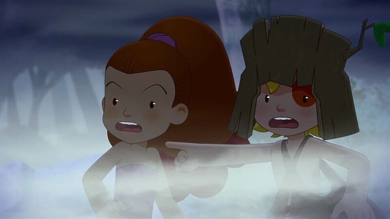 Plötzlich hören Tib und Lili gruselige Geräusche. Sind das Geister? – Bild: Kinderkanal