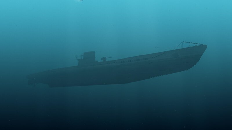 U-Boot, das unter Wasser kreuzt. – Bild: PLURIMEDIA (Pacific Fleet Productions Inc.)