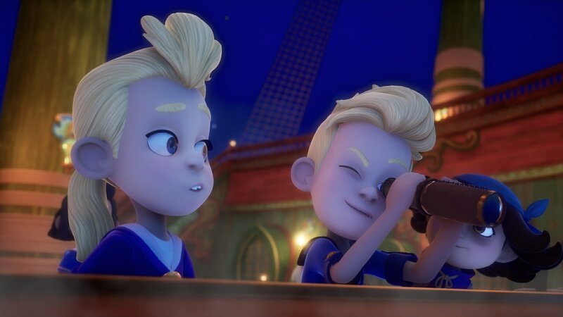 Alina und Gustav können es kaum glauben, aber die Meerjungfrau existiert scheinbar wirklich. – Bild: ZDF/​Method Animation/​Mediawan kids & family