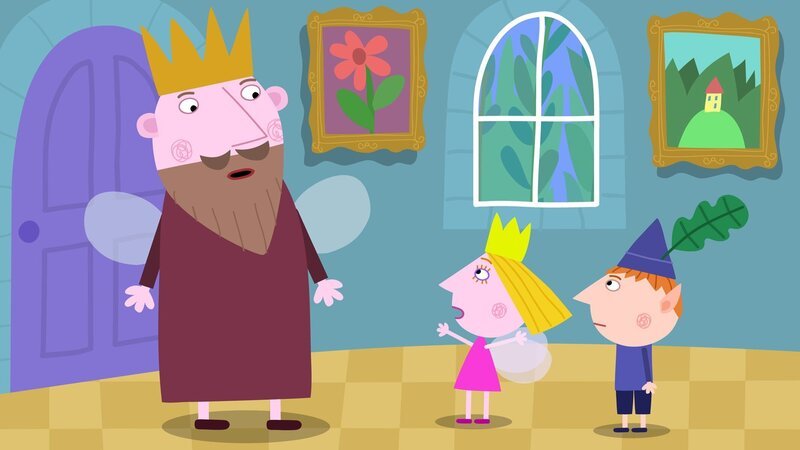 Ben und Holly holen den König zu Hilfe. – Bild: ZDF/​Astley Baker Davies Ltd/​Rubber Duck Entertainment