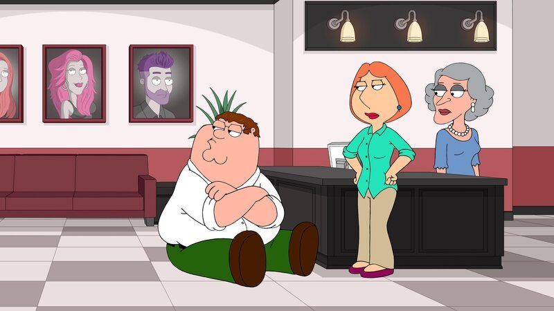 (v.l.n.r.) Peter Griffin; Lois Griffin; Rezeptionistin – Bild: Fox Broadcasting Company, LLC