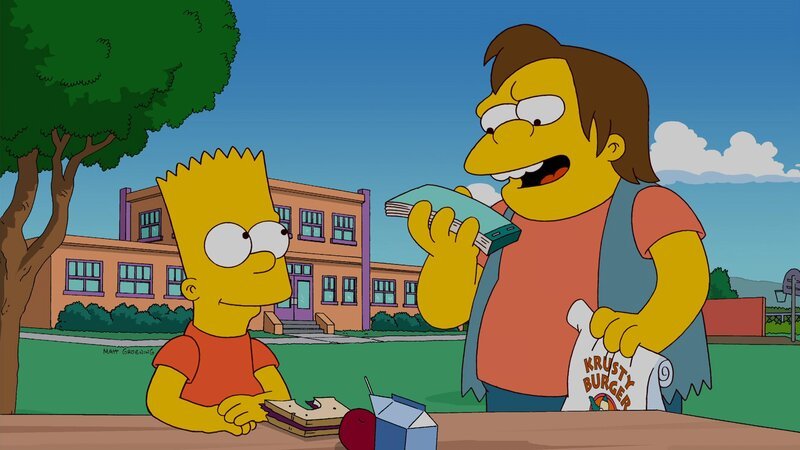 Bart (l.) hat eine geeignete Therapie gefunden, um Nelson (r.) endlich das Rowdytum auszutreiben … – Bild: TM Twentieth Century Fox Film Corporation
