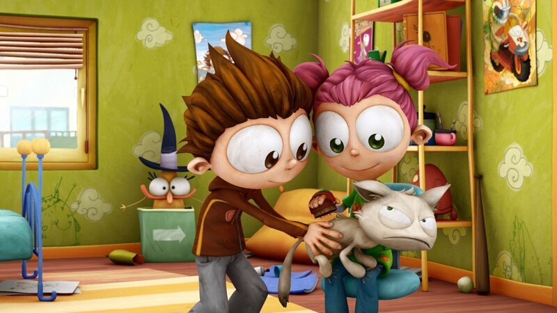 Noch weiß Angelo (li.) nicht, dass seine Mom ihn zum Reiten angemeldet hat und bald alle spöttisch über ihn und seinen „Mädchenkram“ lachen werden. – Bild: Super RTL