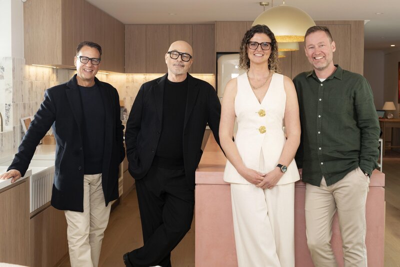 L-R: Andrew Winter, Neale Whitaker, Jess und Rob – Bild: Foxtel Management Pty Ltd and Banijay Rights Limited /​ Kelly Gardner