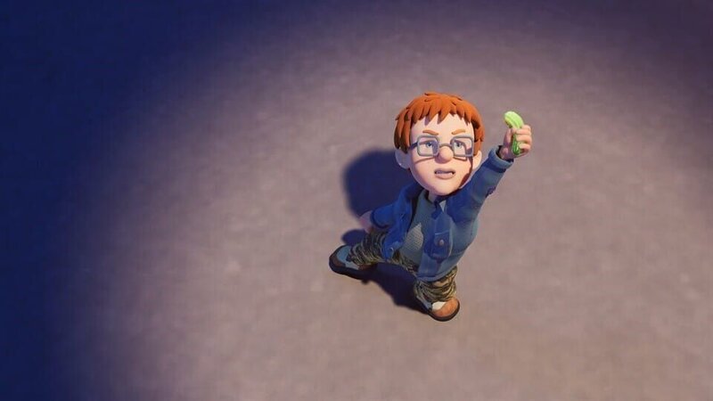 Norman will gefährliche Mond-Menschen mit Essiggurken bezwingen. – Bild: KiKA/​Prism Art & Design Limited