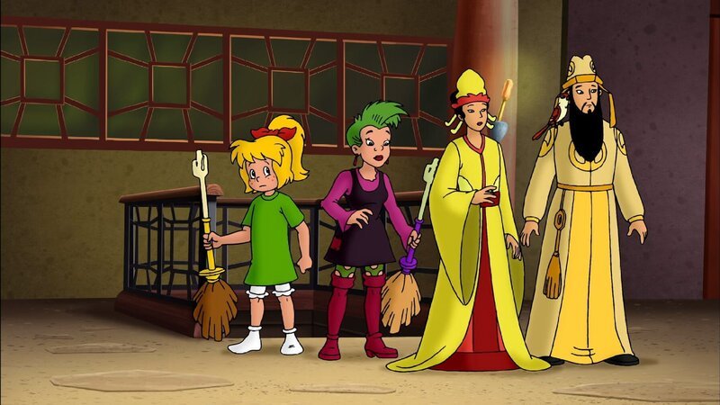 Gemeinsam mit dem Kaiserpaar suchen Bibi und Schubia den Prinzen Tutu. – Bild: ZDF und Kiddinx