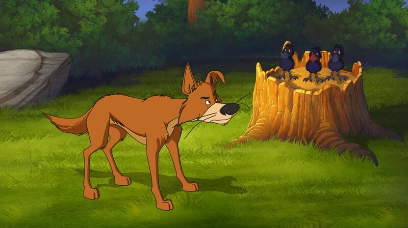 Hund Knickohr ärgert sich über Rabe Krickrack und dessen Schergen. – Bild: WDR/​Ellipsanime Productions/​Belvision/​Les Cartooneurs Associés/​2 Minute