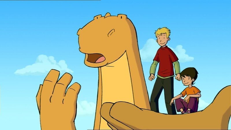 „Tom“, „Tom in London.“ Der Zirkus macht in London Station. Tom, Wanda und Tip wünschen sich nichts sehnlicher, als die Queen zu besuchen. Leider sind ihnen Mr. Carter und seine Handlanger auf den Fersen. Sie wollen Tom mit einer lebensechten Nachbildung eines Dinosauriers aus dem Naturkundemuseum in eine Falle locken. – Bild: ORF