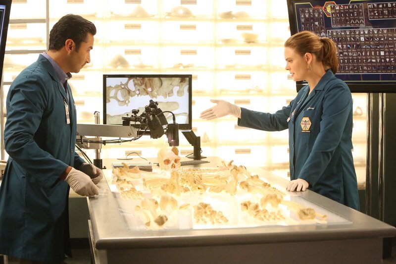 Arastoo Vaziri (Pej Vahdat, l.); Temperance Brennan (Emily Deschanel, r.) – Bild: ATV2