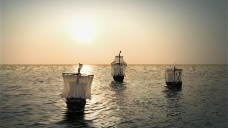 Immer auf der Suche nach Land in bester Lage: Christoph Kolumbus. Was für ein Prunkstück er entdecken wird, hat er zu Beginn seiner Scouting-Reise wohl nicht geahnt. – Bild: ZDF