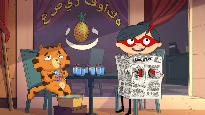 Als Touristen getarnt ermitteln Mirette und Jean Cat wieder. – Bild: WDR/​Cyber Group Studios/​KD Productions Toons&Games – Televisió De Catalunya