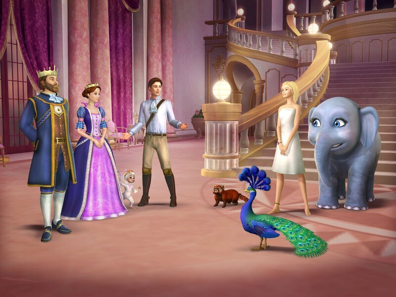 Im Königreich angekommen, erwartet Rosella, Panda Sagi, Pfau Azul, Elefant Tika und Prinz Antonio eine böse Überraschung. Der König und die Königin haben die Hochzeit des Prinzen mit Prinzessin Luciana arrangiert. – Bild: RTL