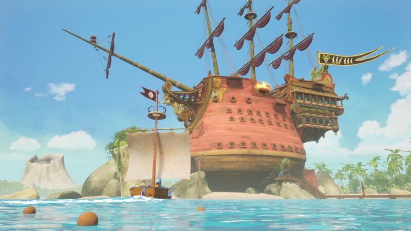 Die ehrwürdige Pirate Academy ist auf einer riesigen, alten Galeone untergebracht, an einer kleinen, einsamen Insel liegt. – Bild: Method Animation – Mediawan kids & family.