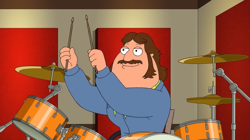 FAMILY GUY: While at an old record store, Peter and the guys recount tales of three rock legends: Jim Morrison, Muddy Waters and Elton John in the all-new „Rock Hard“ episode of FAMILY GUY. – Bild: 20th Television