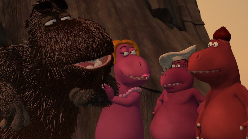 Siehe da, siehe da! Auch Höhlenungeheuer Balduin kann ein guter Gastgeber sein. – Bild: ZDF/​Caligari Film