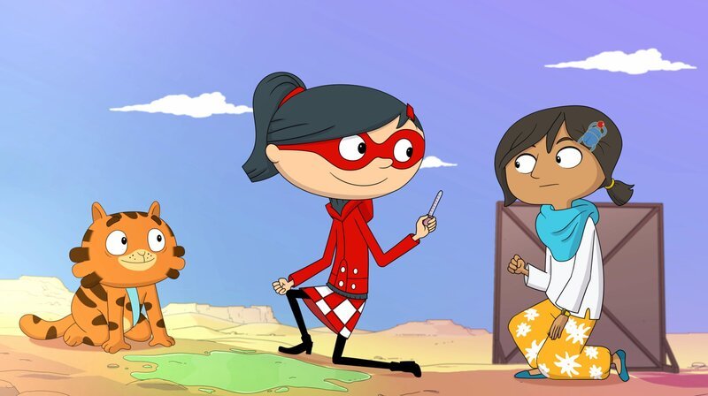 Was hat die geheimnisvolle Flüssigkeit mit der verschwundenen Sphinx zu tun? – Bild: WDR/​Cyber Group Studios/​KD Productions Toons&Games – Televisió De Catalunya