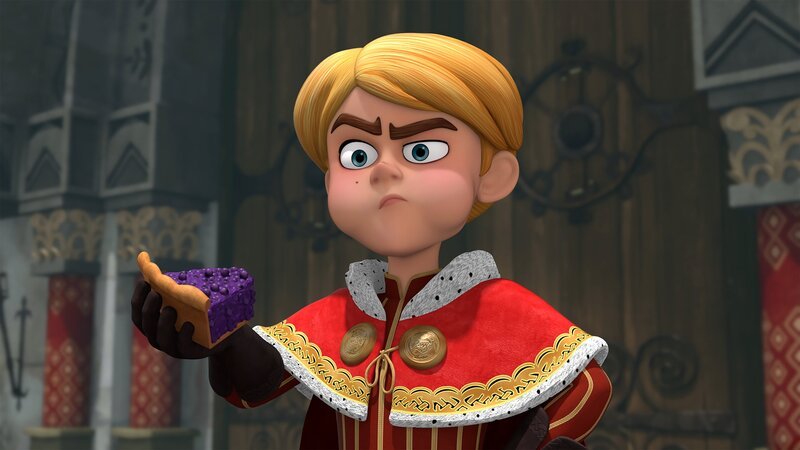 Prinz John wird verdächtigt, den Blaubeerkuchen der Soldaten gestohlen zu haben. Dieses Mal wohl ausnahmsweise zu Unrecht. – Bild: Method Animation – ZDF, ZDF Studios, KidsMe