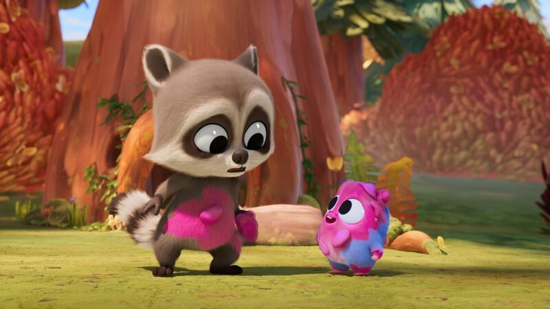 v.li.: Baby Raccoon, Baby Lemming – Bild: Studio Hari