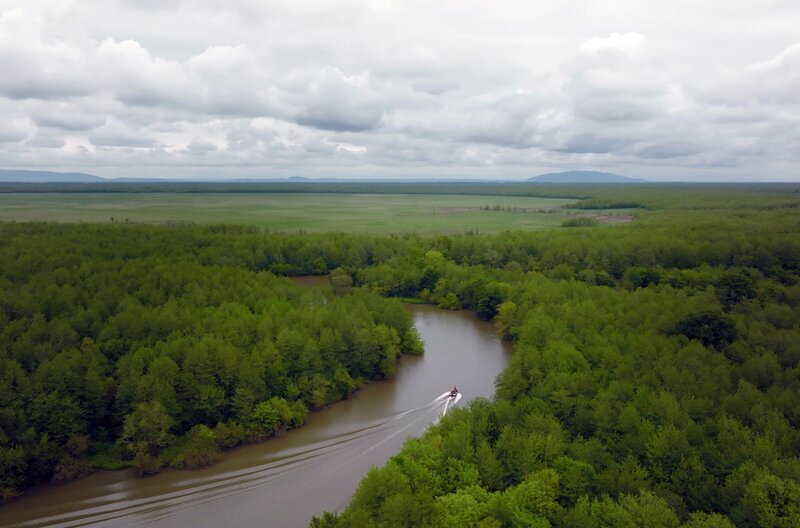 Der Kolcheti-Nationalpark erstreckt sich über 30.000 Hektar. Die Hälfte davon sind Feuchtgebiete. – Bild: Felix Korfmann