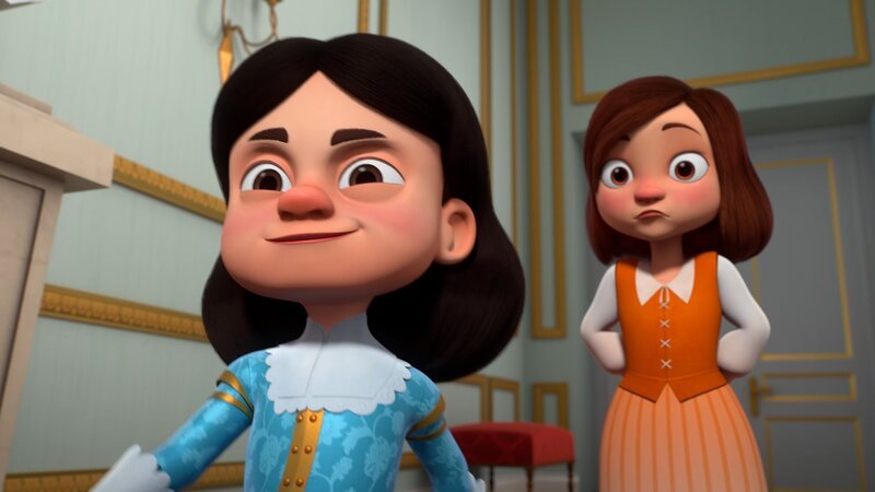 Seit König Louis XIII von seiner Reise zurück ist, benimmt er sich recht eigenartig. Charlotte erkennt ihn kaum wieder. – Bild: Method Animation – Paloma /​ ZDF /​ Method Animation – Palomar /​ ZDF Studios