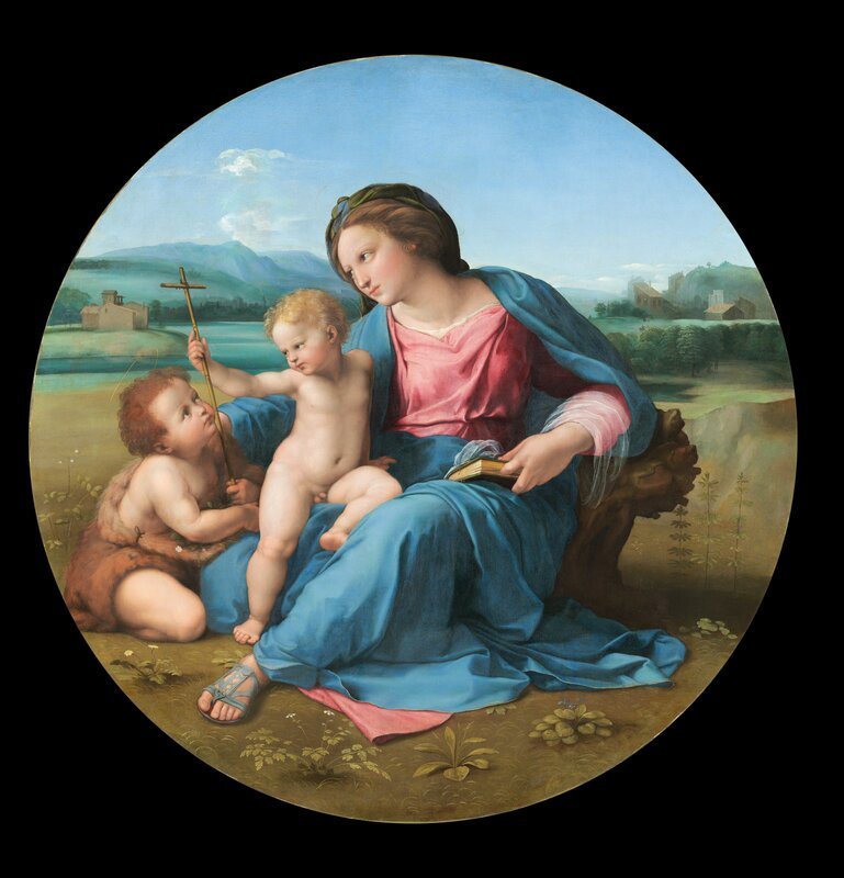 „Madonna Alba“ (ca. 1510) stellt die Jungfrau Maria dar, voller Harmonie, Anmut und stiller Ausstrahlung. – Bild: Seventh Art Productions