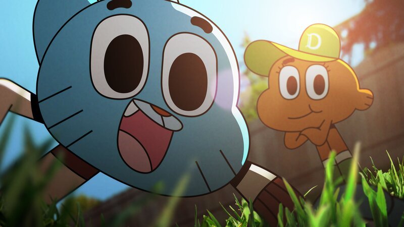 Gumball (vorne) hat mal wieder eine geniale Idee und Darwin (hinten re.) folgt ihm wie immer blind, egal, wo die verrückte Reise auch hingeht. – Bild: Turner