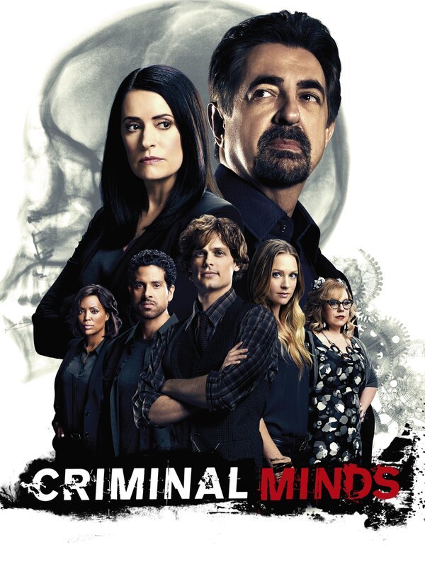 (12. Staffel) – Ein starkes Team, das jeden Serientäter zur Strecke bringt: Dr. Spencer Reid (Matthew Gray Gubler, vorne M.), David Rossi (Joe Mantegna, hinten r.), Jennifer ‚JJ‘ Jareau (AJ Cook, vorne 2.v.r.), Penelope Garcia (Kirsten Vangsness, vorne r.), Dr. Tara Lewis (Aisha Tyler, vorne l.), Luke Alvez (Adam Rodriguez, vorne 2.v.l.) und Emily Prentiss (Paget Brewster, hinten l.) … – Bild: ABC Studios