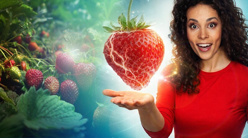 Erdbeeren gehören zum Sommer wie Grillen, Garten und Schwimmbadpommes. Viele erinnern sich noch an diesen intensiven Duft und Geschmack aus der Kindheit. Doch warum schmecken Erdbeeren heute oft nach nichts und sind manchmal fest wie Gurken? Unsere Lieblingsfrucht muss sich neuen Herausforderungen stellen: lange Transportwege überstehen, im Supermarkt perfekt aussehen und am besten fast das ganze Jahr verfügbar sein. Der Preis: oft weniger Aroma. Denn ausgerechnet die Gene, die für den typischen Erdbeerduft sorgen, vererben sich nur schwer weiter. – Die Sendung moderiert Florence Randrianarisoa. – Bild: WDR/​Tilman Schenk/​KI