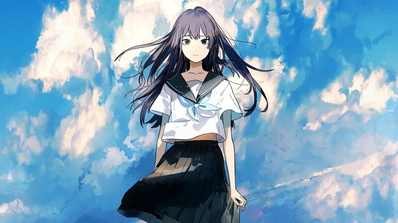 Die künstlerisch begabte Außenseiterin Anzu Hanashiro (Marie Iitoyo) träumt von einer Karriere als Mangazeichnerin und hat sich deswegen mit ihren Eltern zerstritten. – Bild: Clap Animation Studio /​ ZDF