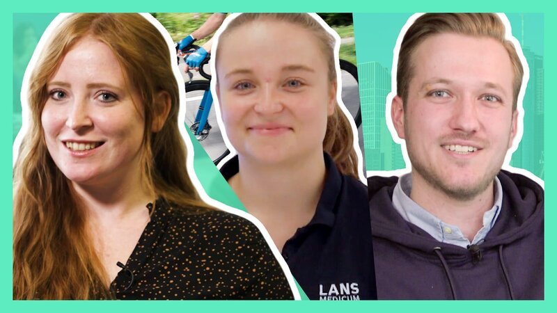 Von links: Nadine Praun, (Gymnasiallehrerin für Deutsch, Geschichte und Sozialkunde), Janina Schwarzer (Sportwissenschaftlerin im LANS Medicum, Zentrum für Sport- und Regenerationsmedizin, Hamburg) und Maximilian Krebs (Berater Boston Consulting Group). – Bild: Moritz Mayer, Michael Ackermann, Jasper Brüggemann /​ BR /​ BR/​Jasper Brüggemann/​Michael Ackermann/​Moritz Mayer