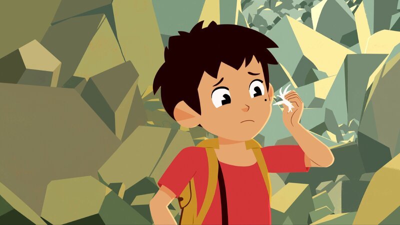 Sebastian findet ein Stück von Belles Fell. – Bild: Gaumont Animation /​ PVP /​ ZDF /​ PVP Animation III Inc.