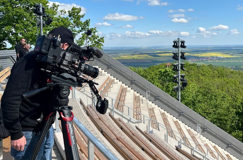 Dreharbeiten im modernisierten Bergtheater Thale – Bild: MDR/​Lena Kunitz