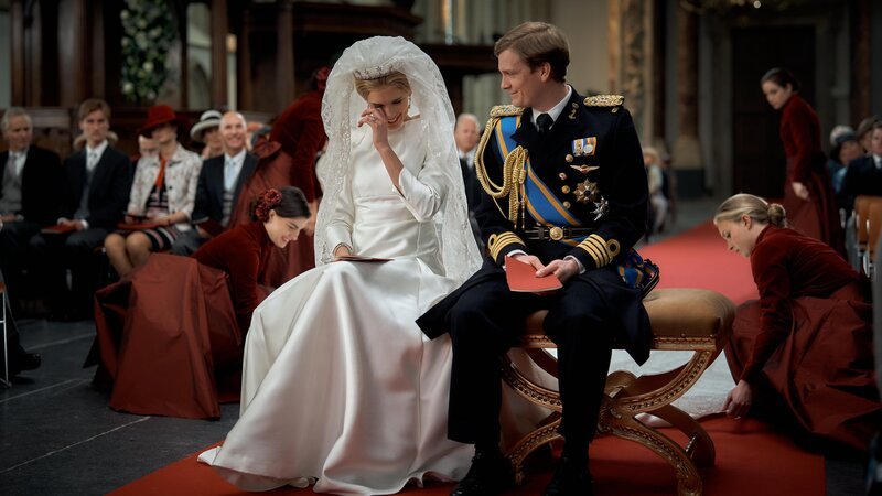 Máxima (Delfina Chaves) und Willem-Alexander (Martijn Lakemeier) – Bild: RTL /​ Millstreet Films /​ Die Hochzeit